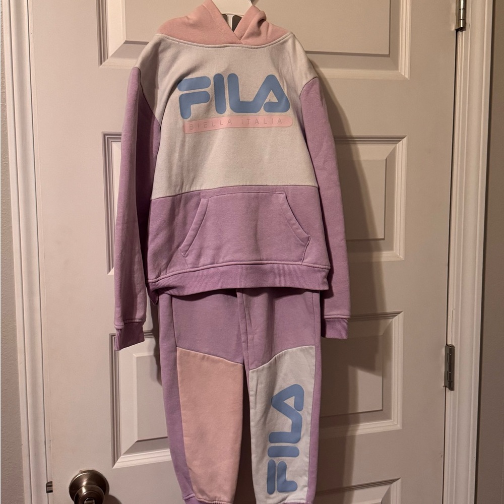 Fila Pastel Pink and White Tracksuit